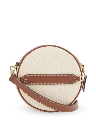 Women Logo Graphic Canvas And Leather Louise Bag In Beige